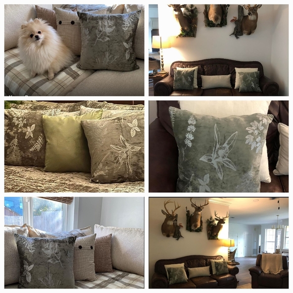 Velour Throw Pillow Covers set of 2 18"x18" Soft Cushion pillowcases two sided - Picture 9 of 9